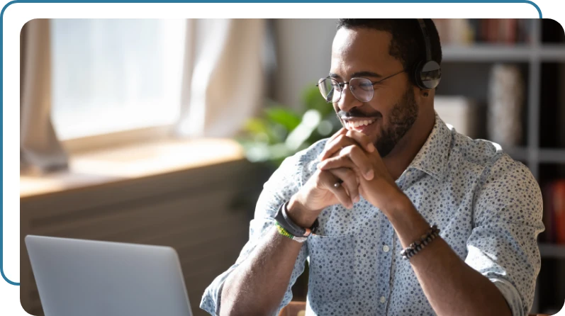 business man working at a laptop computer